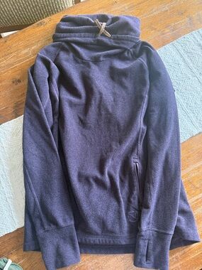 Men's Navy Hooded Fleece Pullover Sweater